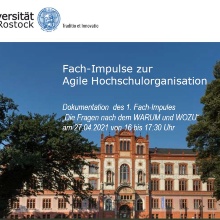 Startfolie der Fachimpulse zur agilen Hochschulverwaltung der Universität Rostock