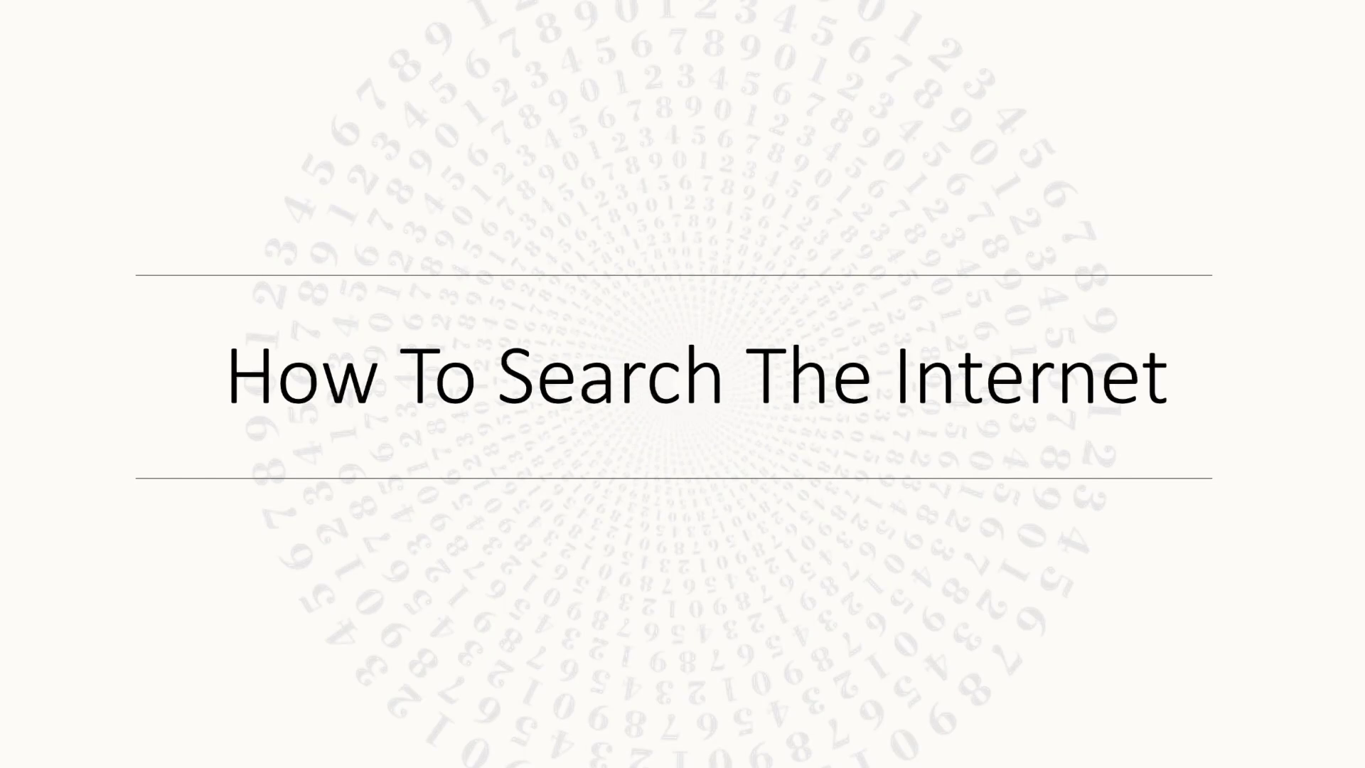 How To Search The Internet – Modul „Data and Information Literacy”
