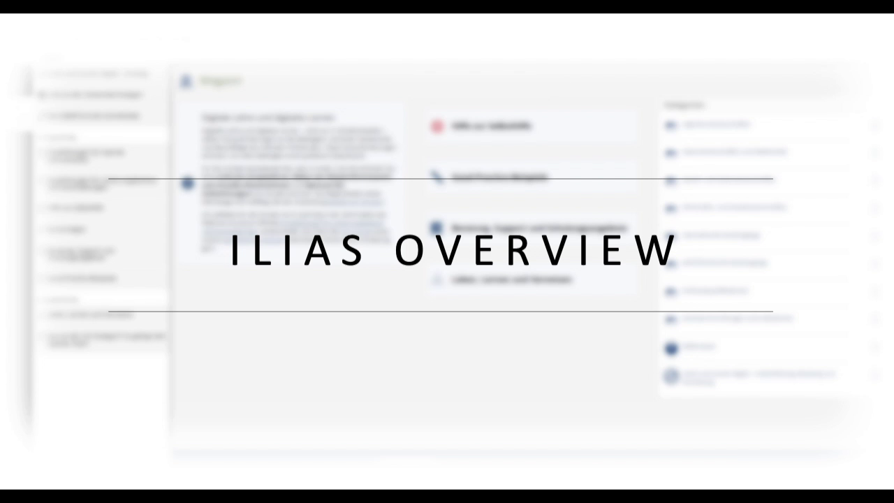 ILIAS Overview – Modul „Study Management“