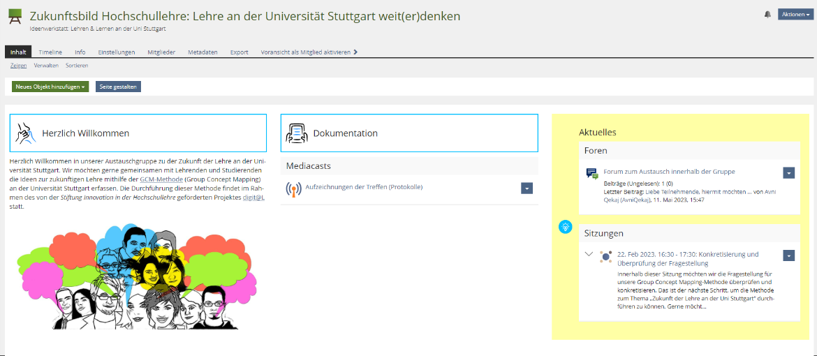 ILIAS site: Future vision for university teaching: (re)thinking teaching at the University of Stuttgart