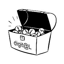 Symbolic image of the treasure chest for helpful outputs of the digit@L project