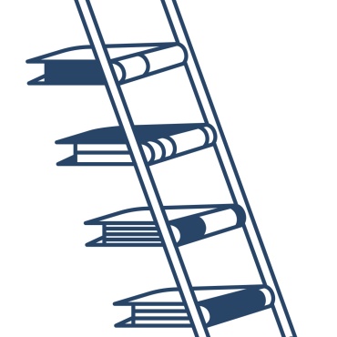 Ladder with books
