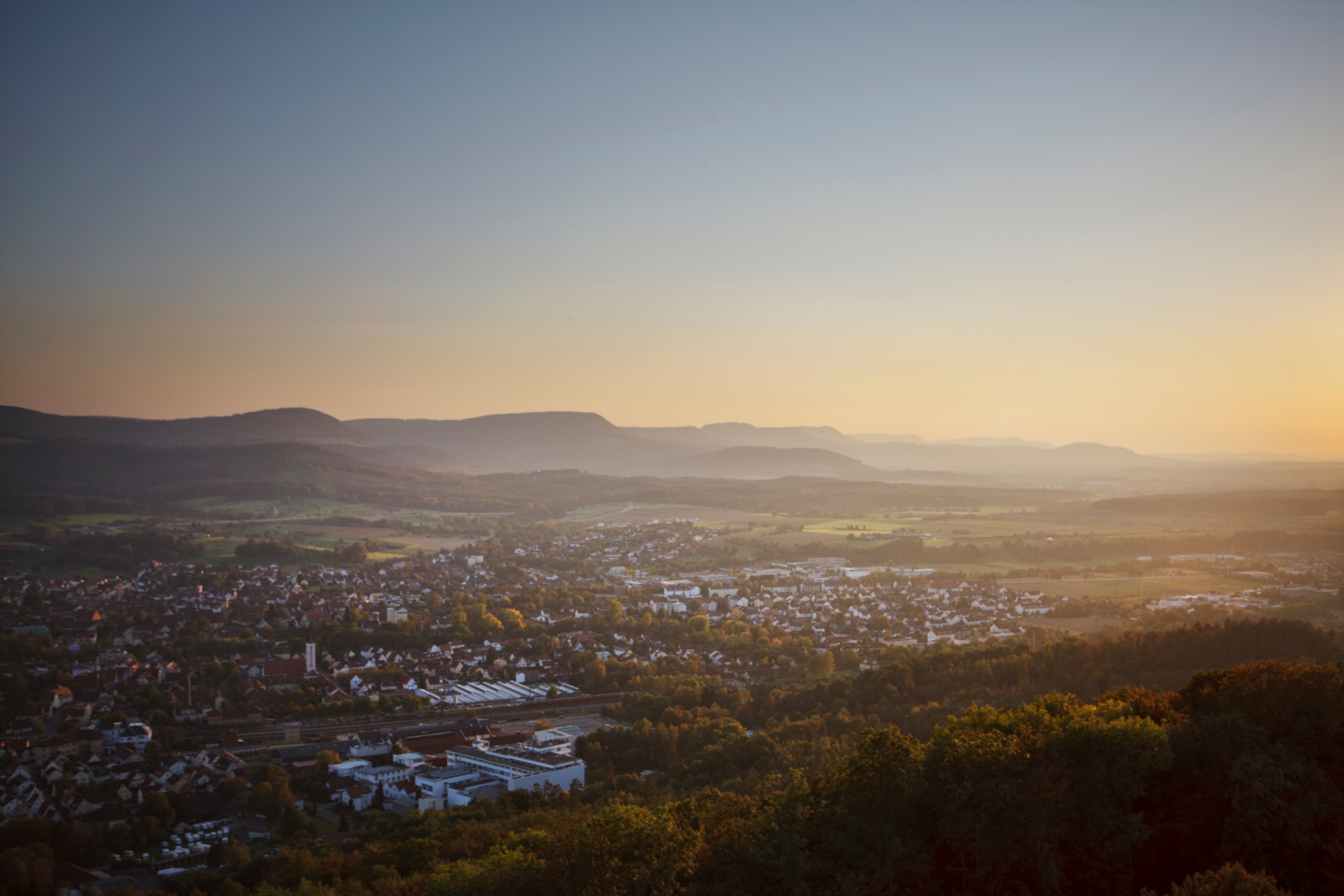 Blick über Salach im Filstal 