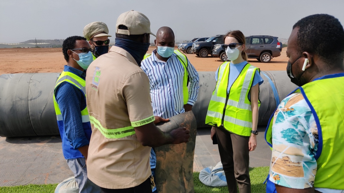 Kpone landfill: Guided tour of the landfill, the Success24 team members are given details about the landfill.